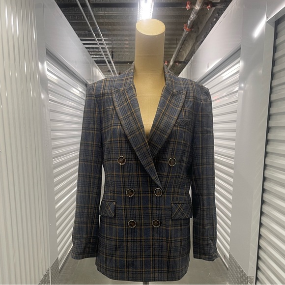 Veronica Beard Women's Ellette Dickey Check Plaid Jacket Blazer Blue Mul… - Picture 15 of 15